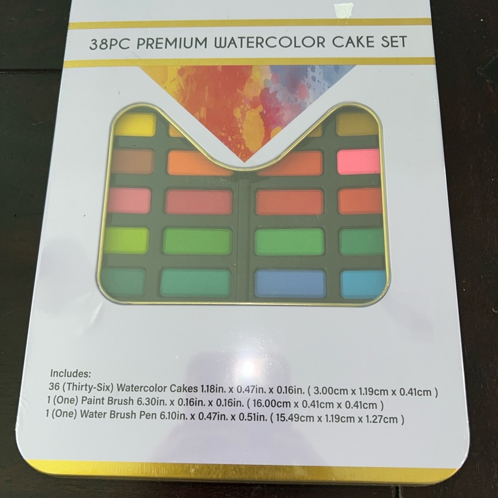 38-Piece Premium Watercolor Cake Set